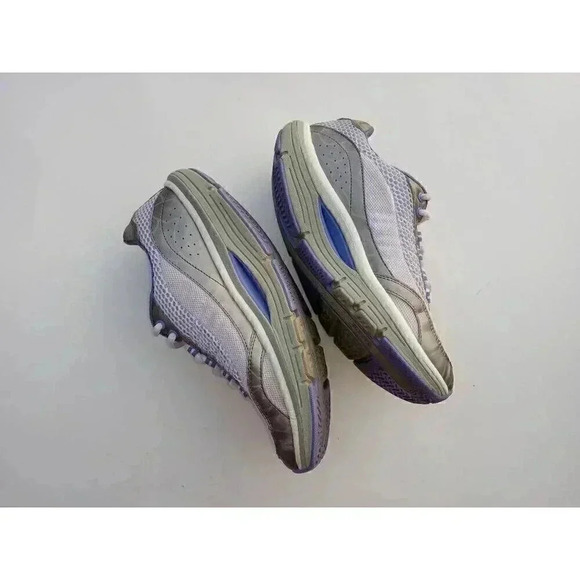 Abeo Womens Aubrey Rocs Walking Shoes White Purple Textile Lace Up Toning 6.5M - Picture 6 of 10